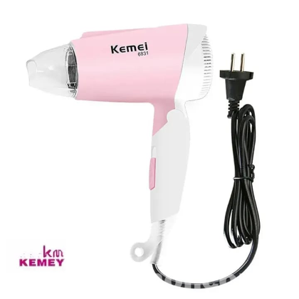 Kemei KM-6831 Professional Foldable Hair Dryer – 1600W